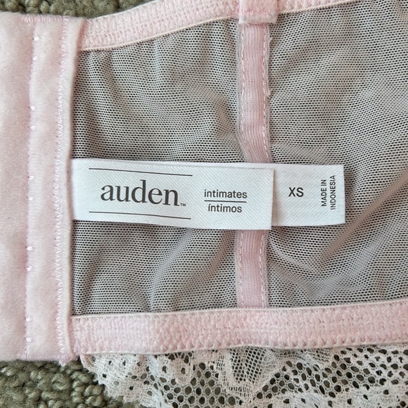 Auden Lace Mesh Corset Bra Lingerie Pink Underwire Bralette Feminine Sexy XS NWT - Picture 7 of 10
